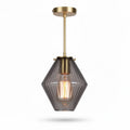 Glass pendant light with gold finish for dining room 25 x 25 x 40cm