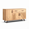 Wooden sideboard cabinet with sliding door and storage compartments 120 x 40 x 75cm